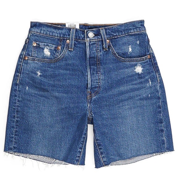 NWT Levi’s 501® High Rise Mid-Thigh Shorts Sz.24 - Picture 2 of 5